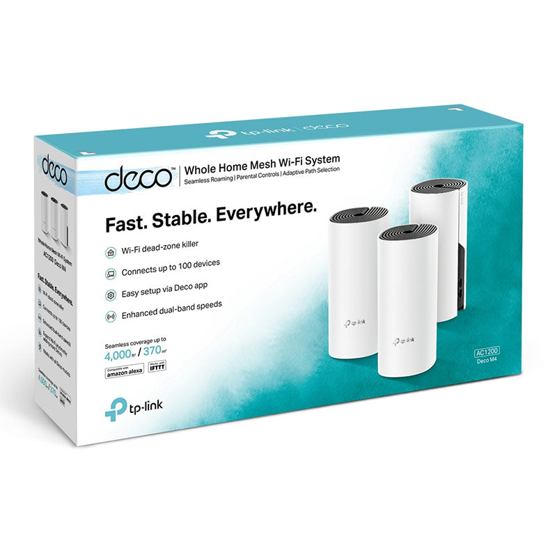 DECO M4(3-PACK) TP-Link AC1200 Whole Home Mesh Wi-Fi System By TP-LINK - Buy Now - AU $172.55 At The Tech Geeks Australia