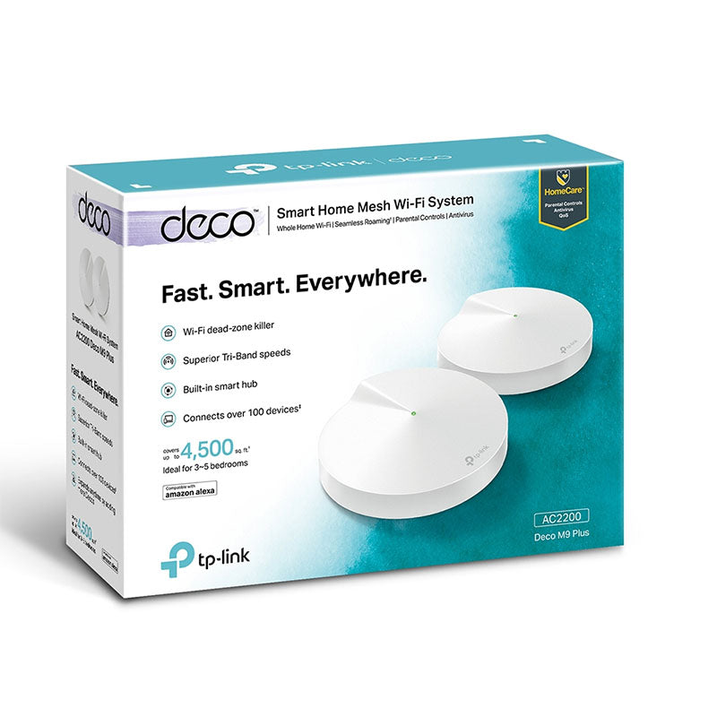 DECO M9 PLUS(2-PACK) TP-Link AC2200 Smart Home Mesh Wi-Fi System By TP-LINK - Buy Now - AU $317.38 At The Tech Geeks Australia