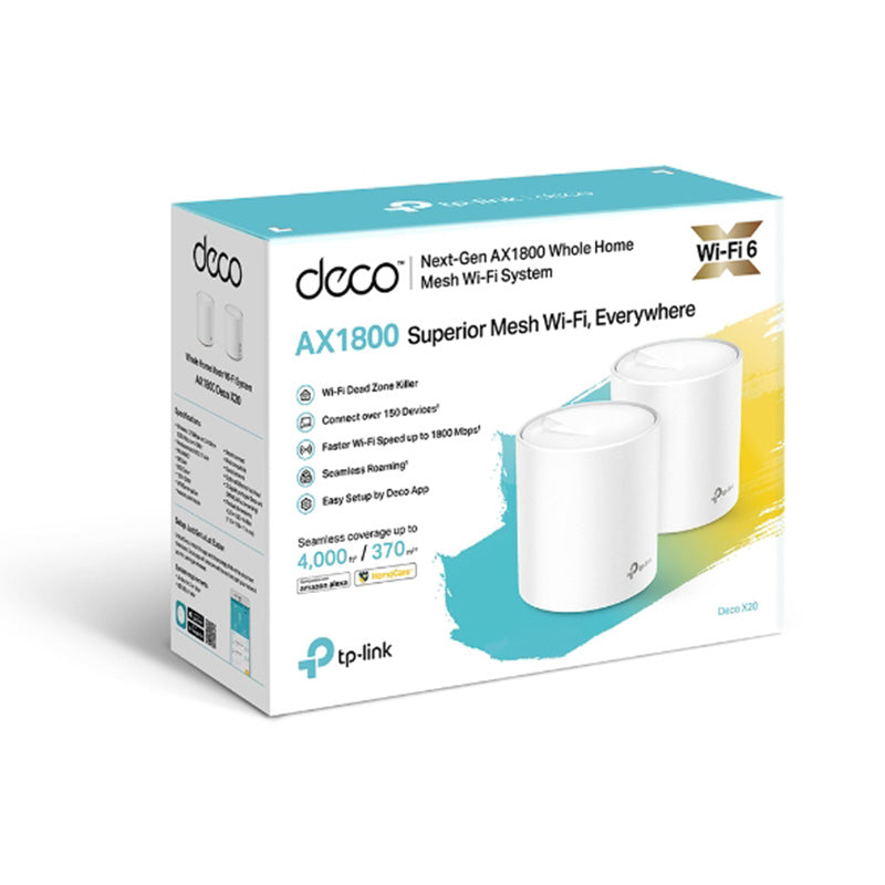 DECO X20(2-PACK) TP-Link AX1800 Whole Home Mesh Wi-Fi 6 System By TP-LINK - Buy Now - AU $237.18 At The Tech Geeks Australia