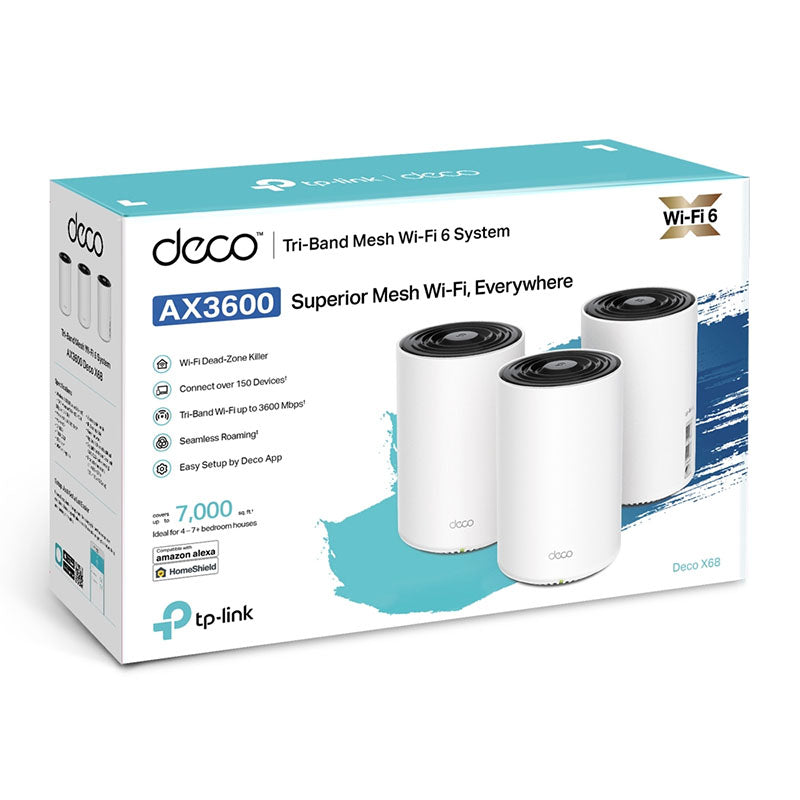 DECO X68(3-PACK) TP-Link AX3600 Whole Home Mesh WiFi 6 System By TP-LINK - Buy Now - AU $472.33 At The Tech Geeks Australia