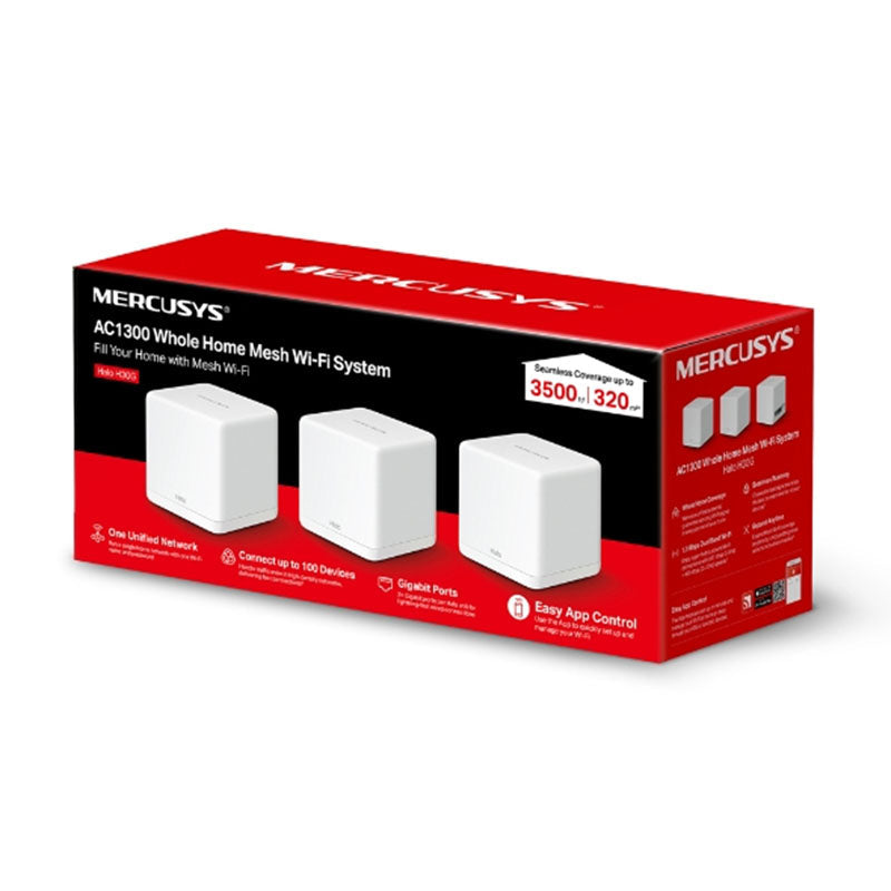 HALO H30G(3-PACK) Mercusys AC1300 Whole Home Mesh Wi-Fi System By TP-LINK - Buy Now - AU $134.29 At The Tech Geeks Australia