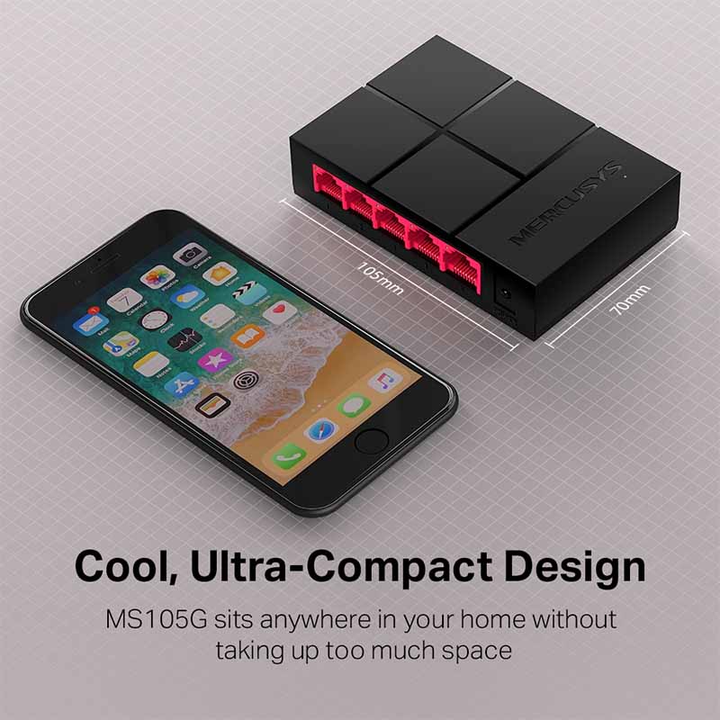 MS105G Mercusys 5-Port 10/100/1,000 Mbps Desktop Switch By TP-LINK - Buy Now - AU $14.28 At The Tech Geeks Australia