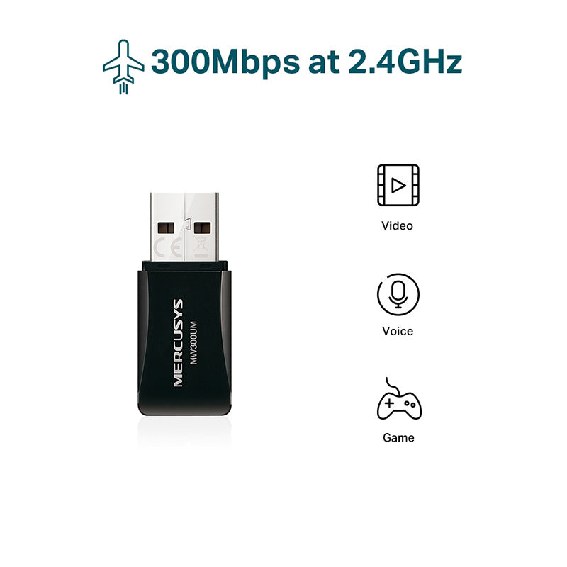 MW300UM Mercusys N300 Wireless Mini USB Adapter By TP-LINK - Buy Now - AU $16.10 At The Tech Geeks Australia
