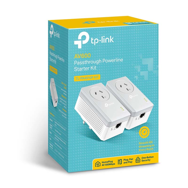 TL-PA4010PKIT TP-Link AV600 Passthrough Powerline Starter Kit By TP-LINK - Buy Now - AU $89.83 At The Tech Geeks Australia