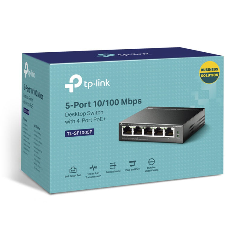 TL-SF1005P TP-Link 5-Port 10/100Mbps Desktop Switch with 4-Port PoE By TP-LINK - Buy Now - AU $46.87 At The Tech Geeks Australia