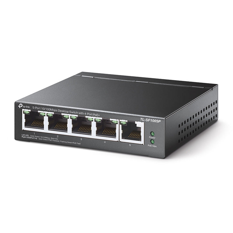 TL-SF1005P TP-Link 5-Port 10/100Mbps Desktop Switch with 4-Port PoE By TP-LINK - Buy Now - AU $46.87 At The Tech Geeks Australia