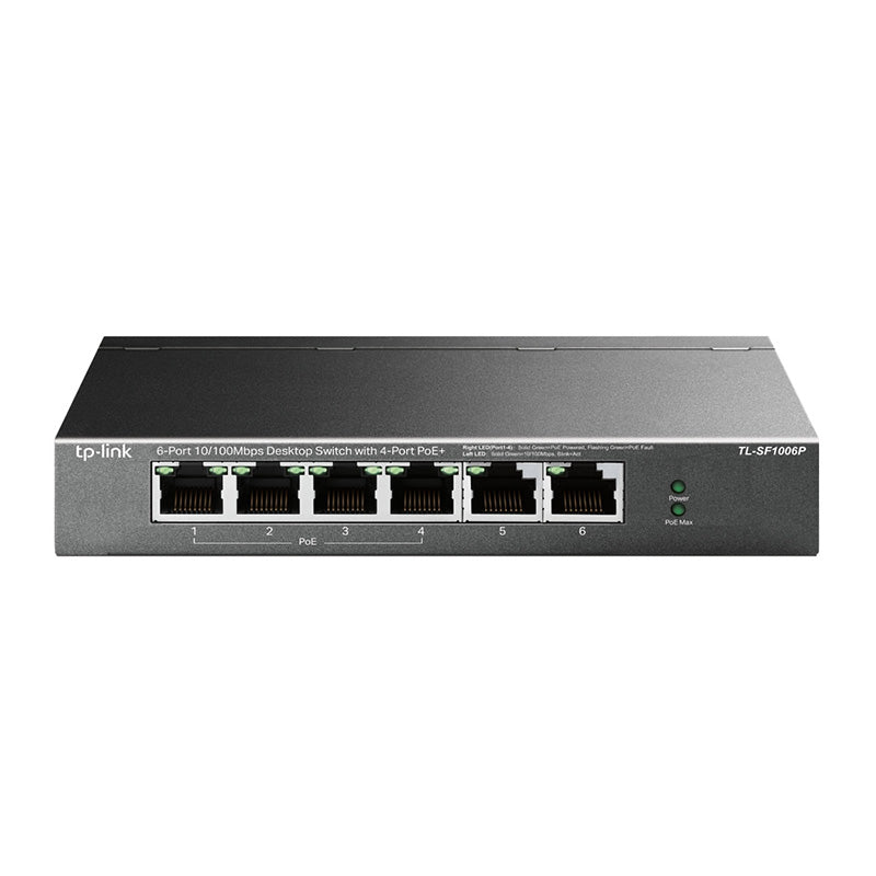 TL-SF1006P TP-Link 6-Port 10/100Mbps Desktop Switch with 4-Port PoE+ By TP-LINK - Buy Now - AU $51.12 At The Tech Geeks Australia