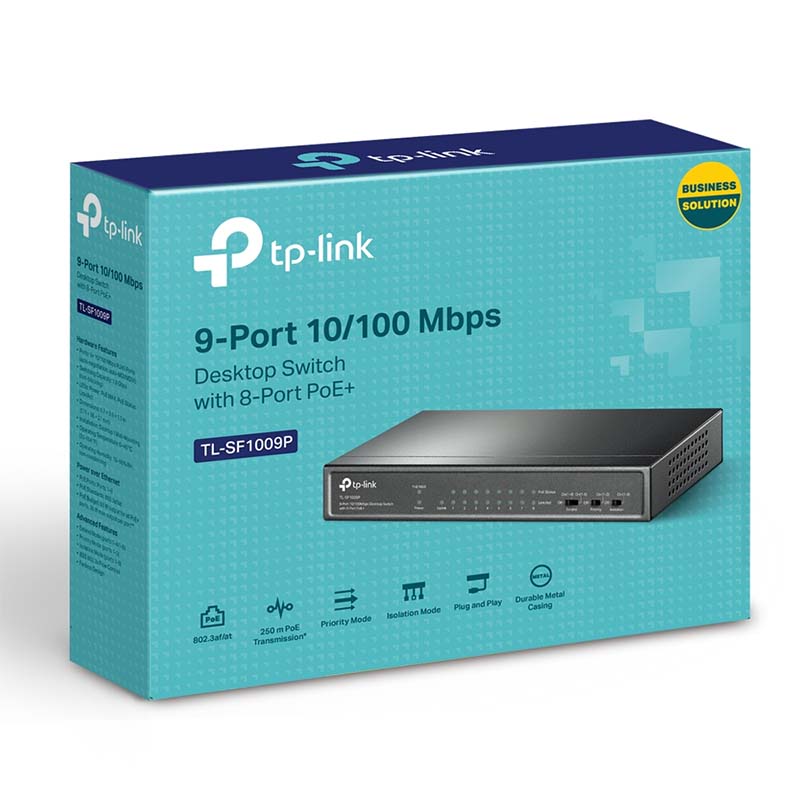TL-SF1009P TP-Link 9-Port 10/100Mbps Desktop Switch with 8-Port PoE+ By TP-LINK - Buy Now - AU $59.84 At The Tech Geeks Australia