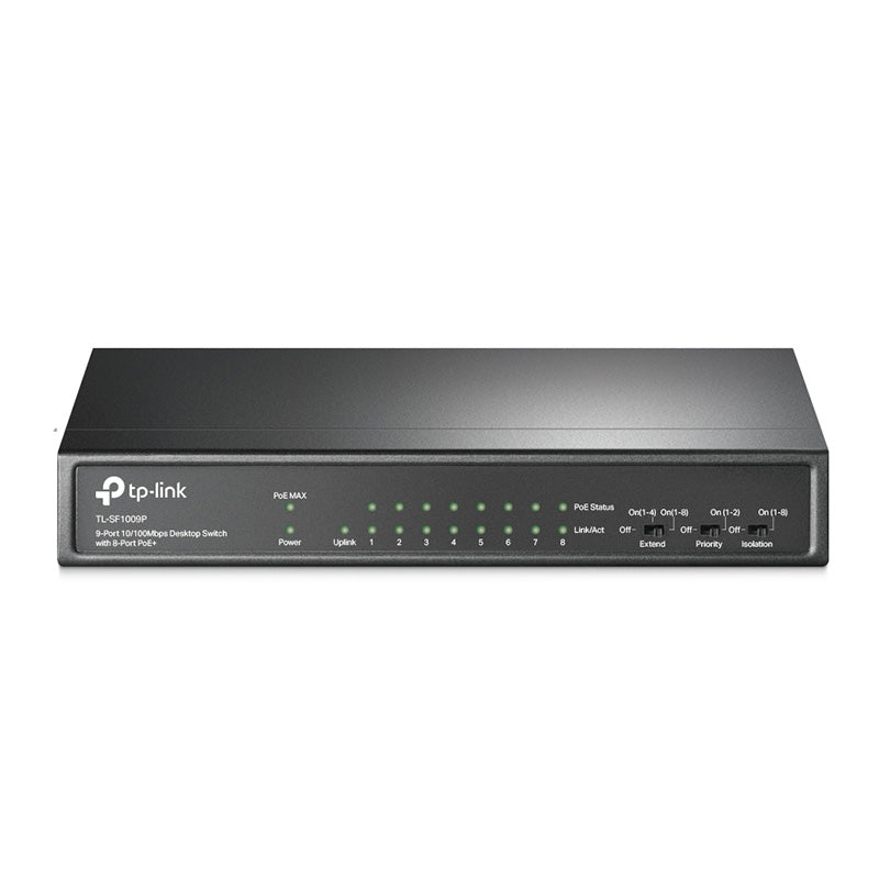 TL-SF1009P TP-Link 9-Port 10/100Mbps Desktop Switch with 8-Port PoE+ By TP-LINK - Buy Now - AU $59.84 At The Tech Geeks Australia