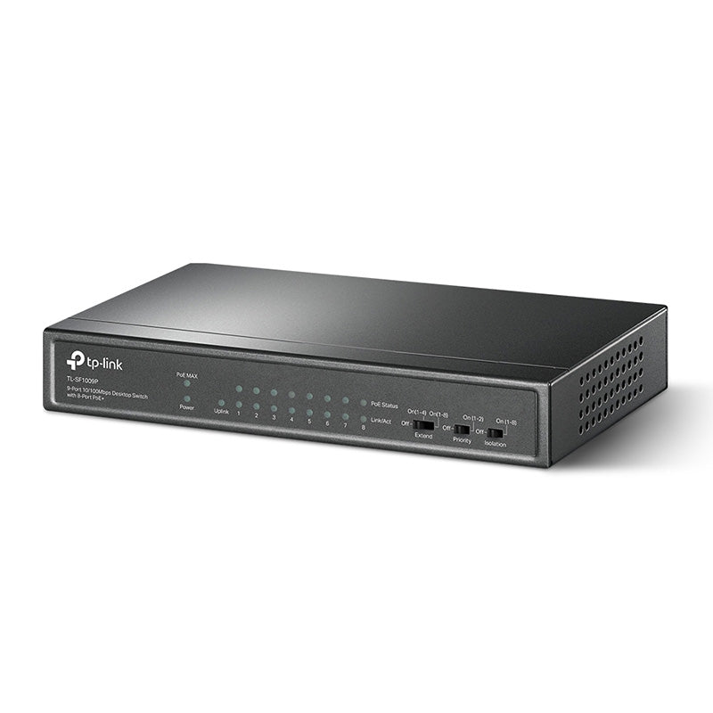 TL-SF1009P TP-Link 9-Port 10/100Mbps Desktop Switch with 8-Port PoE+ By TP-LINK - Buy Now - AU $59.84 At The Tech Geeks Australia