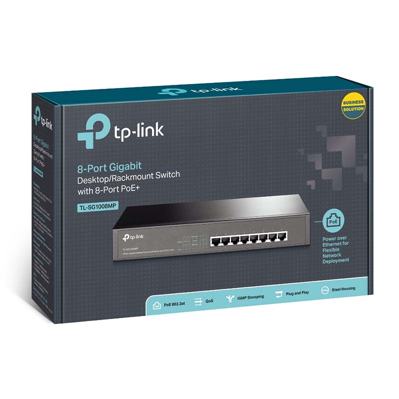 TL-SG1008MP TP-Link 8-Port Gigabit Desktop/Rackmount Switch with 8-Port PoE+ By TP-LINK - Buy Now - AU $146.50 At The Tech Geeks Australia