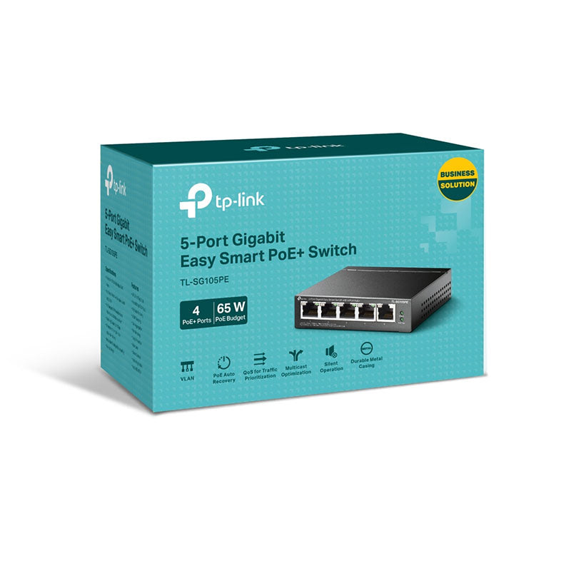 TL-SG105PE TP-Link 5-Port Gigabit Easy Smart Switch with 4-Port PoE+ By TP-LINK - Buy Now - AU $72.81 At The Tech Geeks Australia