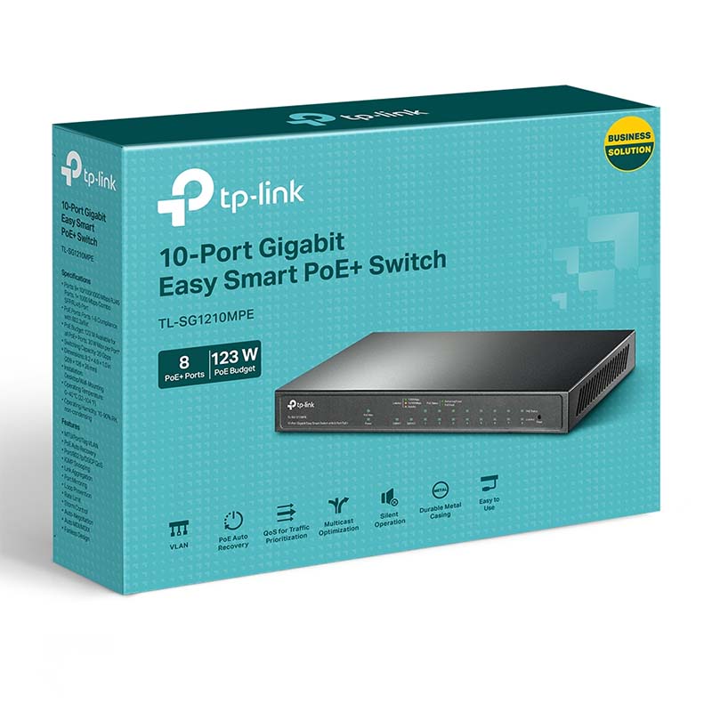 TL-SG1210MPE TP-Link 10-Port Gigabit Easy Smart Switch with 8-Port PoE+ By TP-LINK - Buy Now - AU $163.83 At The Tech Geeks Australia