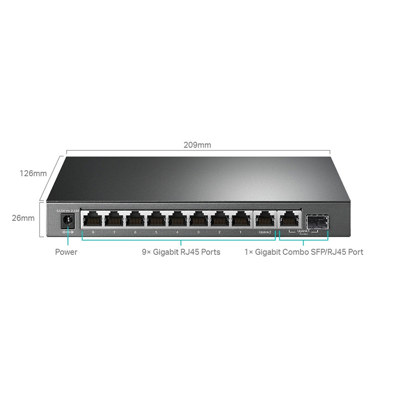 TL-SG1210MPE TP-Link 10-Port Gigabit Easy Smart Switch with 8-Port PoE+ By TP-LINK - Buy Now - AU $163.83 At The Tech Geeks Australia