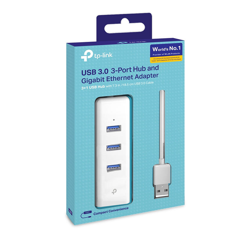 UE330 TP-Link USB 3.0 3-Port Hub & Gigabit Ethernet Adapter 2 in 1 USB Adapter By TP-LINK - Buy Now - AU $36.97 At The Tech Geeks Australia