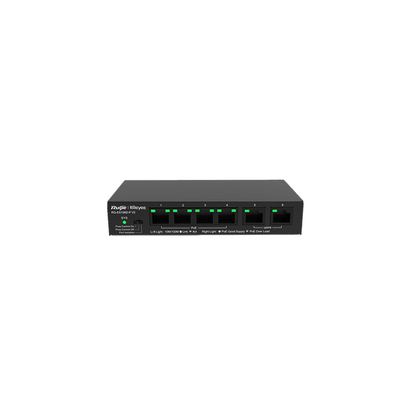 RG-ES106D-P V2 Ruijie Reyee 6 Port 100Mb/s Switch By Ruijie - Buy Now - AU $77 At The Tech Geeks Australia