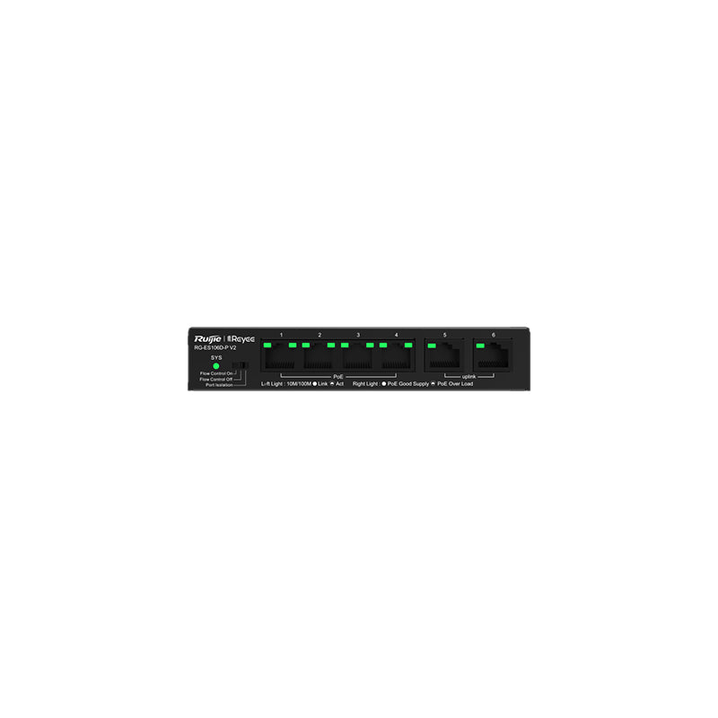 RG-ES106D-P V2 Ruijie Reyee 6 Port 100Mb/s Switch By Ruijie - Buy Now - AU $77 At The Tech Geeks Australia