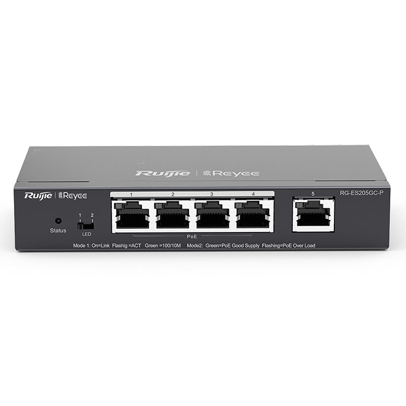 RG-ES205GC-P Ruijie Reyee 5 Port PoE+ Switch By Ruijie - Buy Now - AU $109 At The Tech Geeks Australia