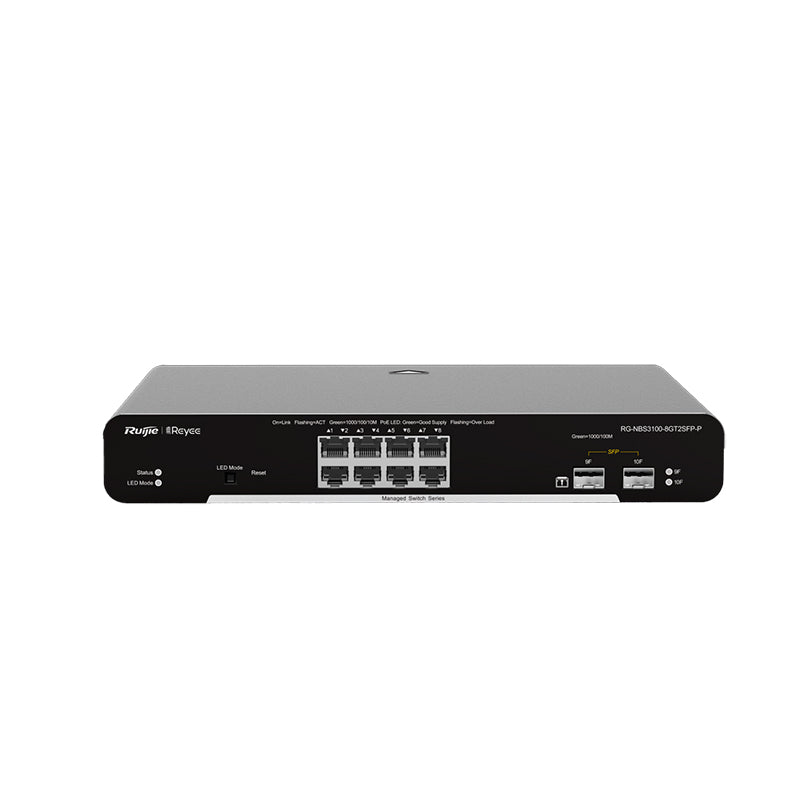 RG-NBS3100-8GT2SFP-P-V2 Ruijie Reyee 8-Port L2 Managed PoE Switch By Ruijie - Buy Now - AU $363 At The Tech Geeks Australia