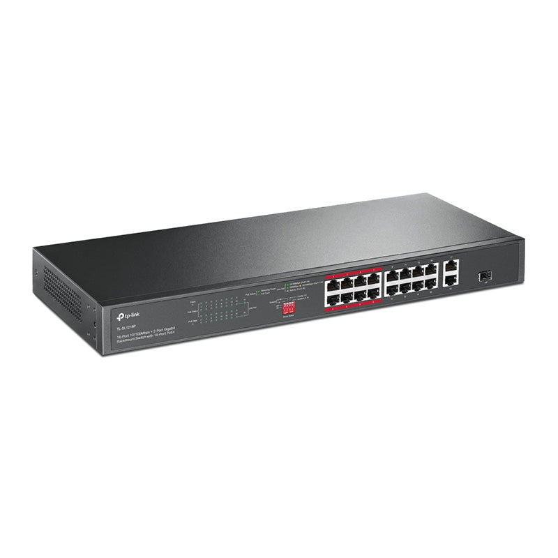 TL-SL1218P TP-Link 16-Port 10/100Mbps + 2-Port Gigabit Rackmount Switch with 16-Port PoE+ By TP-LINK - Buy Now - AU $215.93 At The Tech Geeks Australia