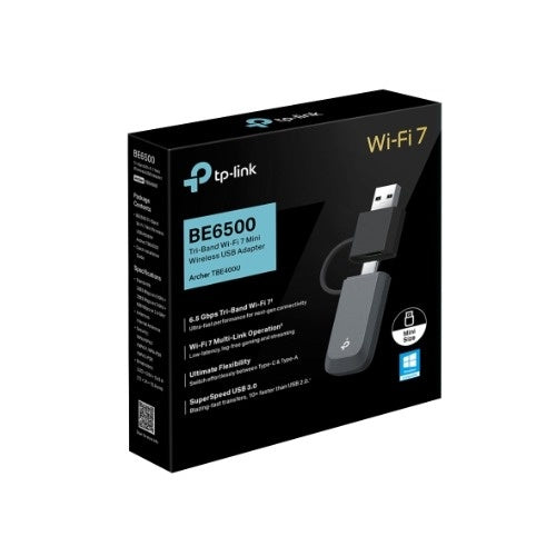 Archer TBE400U - TP-Link BE6500 Tri-Band Wi-Fi 7 Mini Wireless USB Adapter