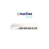 DBS-2000-28P - D-Link 28-Port Gigabit Nuclias Cloud Managed PoE Switch with 28 RJ45 (24 PoE, 193W) and 4 Combo SFP Ports