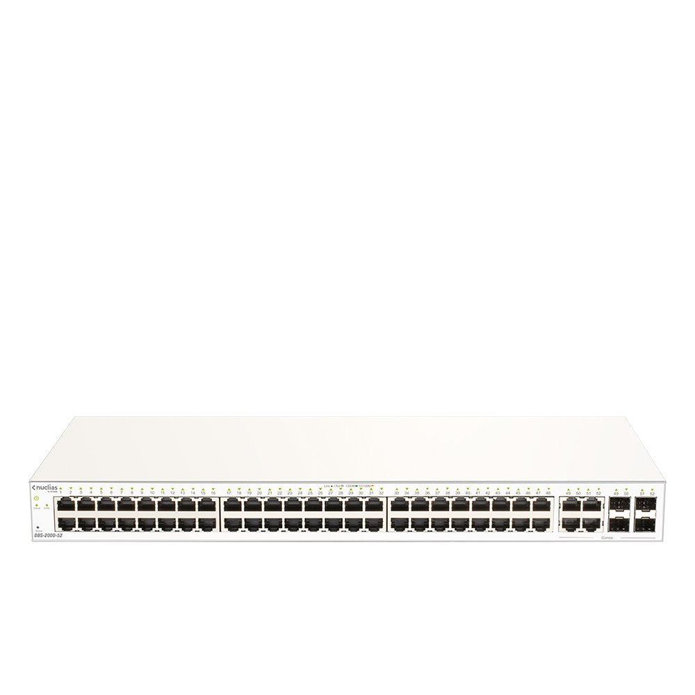 DBS-2000-52 - D-Link 52-Port Gigabit Nuclias Cloud Managed Switch with 52 RJ45 and 4 Combo SFP Ports