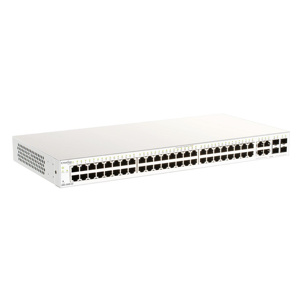 DBS-2000-52 - D-Link 52-Port Gigabit Nuclias Cloud Managed Switch with 52 RJ45 and 4 Combo SFP Ports