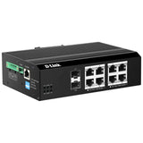 DIS-F200G-10PS-E - D-Link 10-Port Gigabit Industrial Smart Managed PoE Switch with 8 Long Reach PoE+ Ports (240W) and 2 SFP P