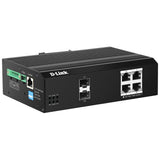DIS-F200G-6PS-E - D-Link 6-Port Gigabit Industrial Smart Managed PoE+ Switch with 4 Long Reach PoE+ Ports (120W) and 2 SFP Po