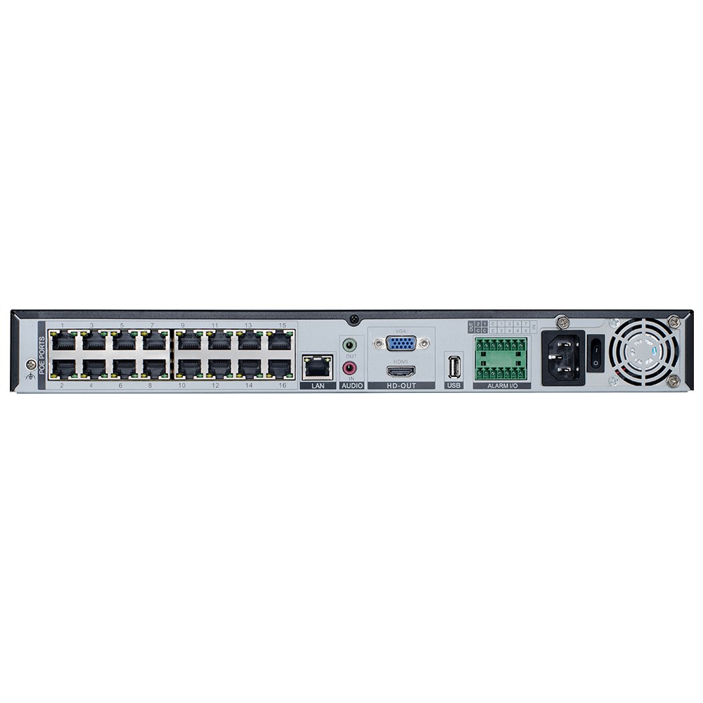 DNR-F4216-16P - D-Link 16-Channel H.265 Network Video Recorder with 16 PoE Ports