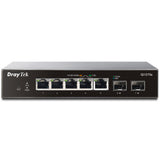 DSQ1070x - DrayTek 7-Port 10GigE/2.5GbE L2+ Managed Switch 5x 2.5 Gigabit Ethernet 2x 10GbE SFP+