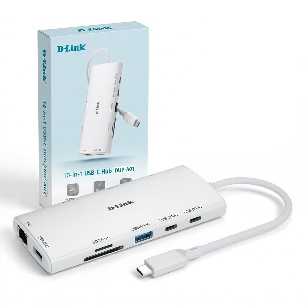 DUP-A01 - D-Link 10-in-1 USB-C Hub with Dual 4K HDMI Ports
