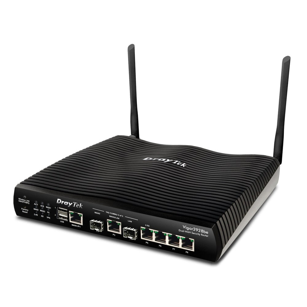 DV2928be - DrayTek Vigor2928be 10G Dual-WAN VPN Security Router with Wi-Fi 7