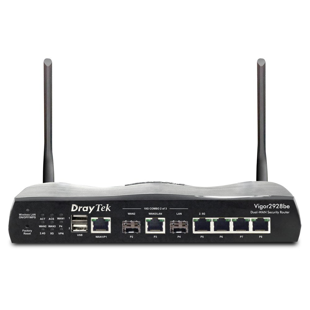 DV2928be - DrayTek Vigor2928be 10G Dual-WAN VPN Security Router with Wi-Fi 7