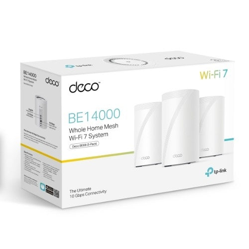 Deco BE68(3-pack) - TP-Link Deco BE68 BE14000 Tri-Band Whole Home Mesh Wi-Fi 7 System (3-pack)