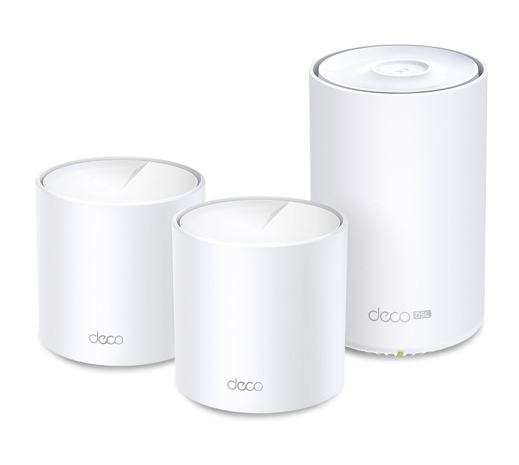 Deco X50-DSL(3-pack) - TP-Link AX3000 VDSL Whole Home Mesh WiFi 6 Router 3-Pack