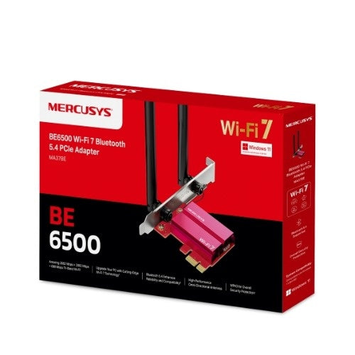 Mercusys MA37BE BE6500 Tri-Band Wi-Fi 7 Bluetooth PCI Express Adapter