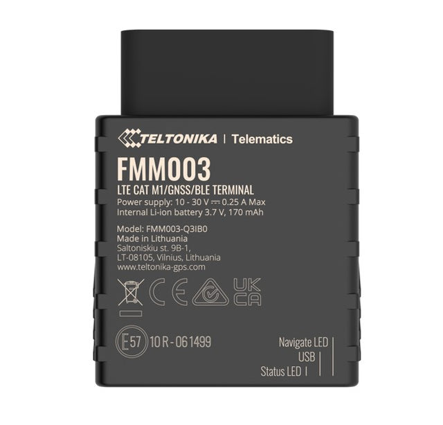Teltonika FMM003 LTE CAT M1 Tracker with Advanced OBD OEM Data Reading for Global Coverage By Teltonika - Buy Now - AU $162.40 At The Tech Geeks Australia