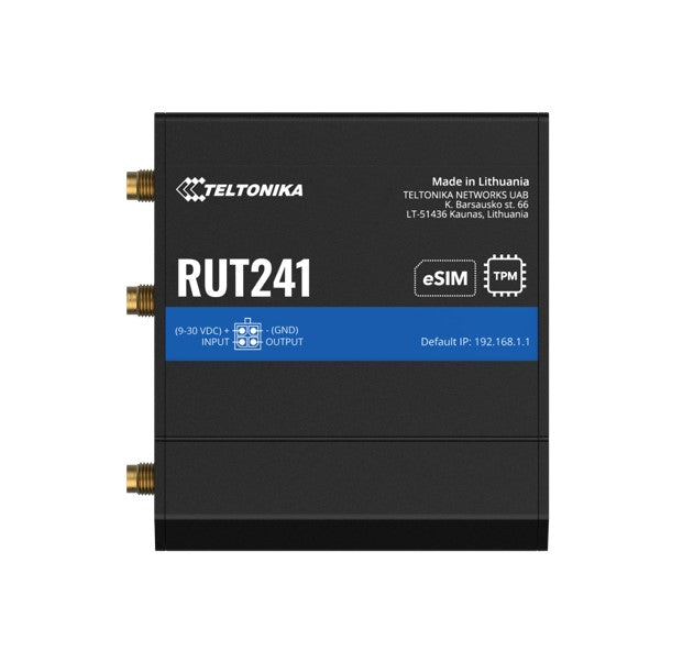 Teltonika RUT241 eSIMâ„¢ Industrial 4G Router,Global Version, Instant LTE Failover, Compact and Powerful Industrial 4G LTE Router/Firewall, PSU included By Teltonika - Buy Now - AU $291.20 At The Tech Geeks Australia