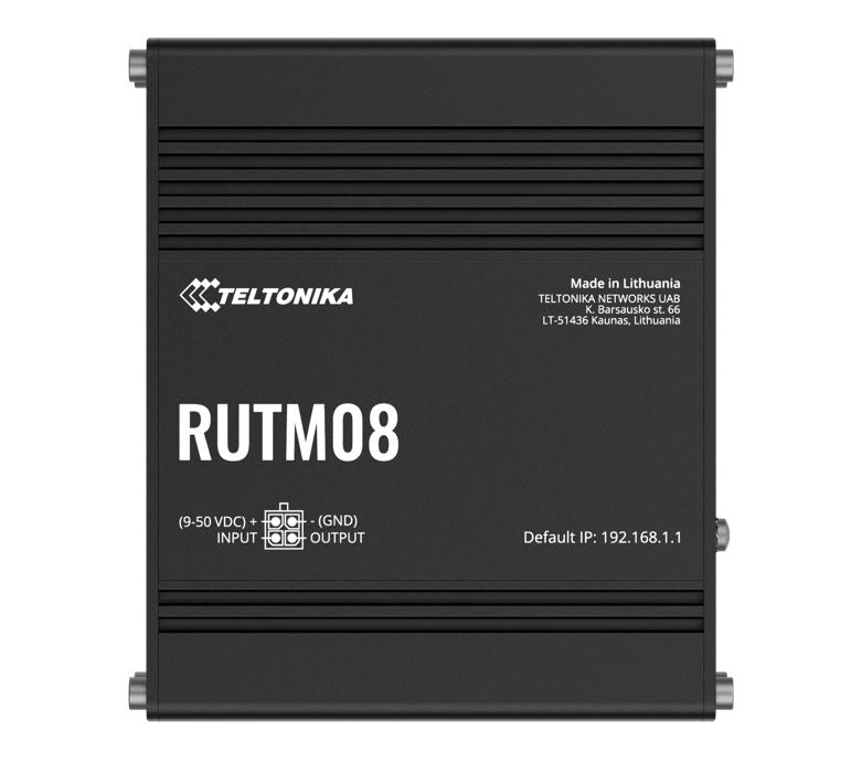 Teltonika RUTM08 Industrial Wired Router, 4 Gigabit RJ45 Ports,128 tag/port-based VLANs, PSU included By Teltonika - Buy Now - AU $168 At The Tech Geeks Australia