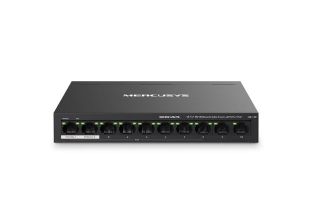 Mercusys MS110P 10-Port 10/100Mbps Desktop Switch with 8-Port PoE+, Up to 250 m By TP-LINK - Buy Now - AU $48.79 At The Tech Geeks Australia