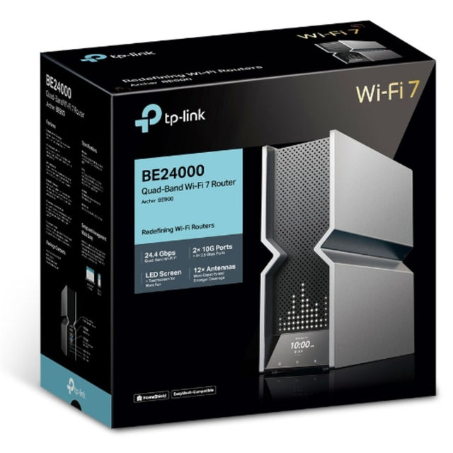 TP-Link Archer BE900 BE24000 Quad-Band Wi-Fi 7 Router (WIFI7) 1376 Mbps at 2.4 GHz + 5760 Mbps at 5 GHz_1+ 5760 Mbps at 5 GHz_2 + 11520 Mbps at 6 GHz By TP-LINK - Buy Now - AU $1395.11 At The Tech Geeks Australia
