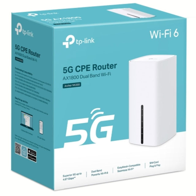 TP-Link Archer NX200 5G AX1800 Wireless Dual-Band Gigabit Router, 1201 Mbps at 5 GHz + 574 Mbps at 2.4 GHz, 5G NR 4.67Gbps/1.25Gbps, LTE support Cat 1 By TP-LINK - Buy Now - AU $464.37 At The Tech Geeks Australia