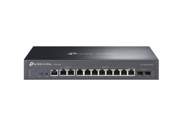 TP-Link ER7412-M2 Omada Multi-Gigabit VPN Router, Quad-core CPU, 2x2.5Gbps RJ45, 10x Gigabit WLAN/LAN Ports(2x SFP), 1x USB3.0, MultiWAN Load Balance By TP-LINK - Buy Now - AU $315.55 At The Tech Geeks Australia