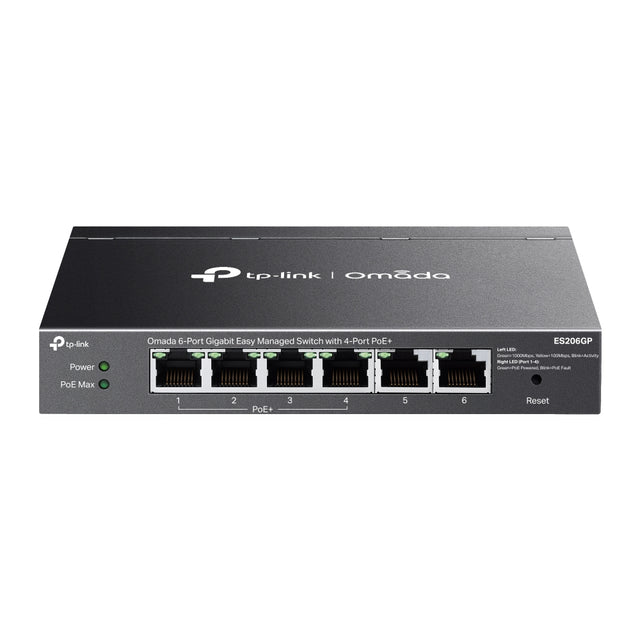 TP-Link ES206GP Omada 6-Port Gigabit Easy Managed Switch with 4-Port PoE+, Fast PoE, Perpetual PoE, Flow Control, Loopback Detection, Port Isolation, By TP-LINK - Buy Now - AU $81.90 At The Tech Geeks Australia