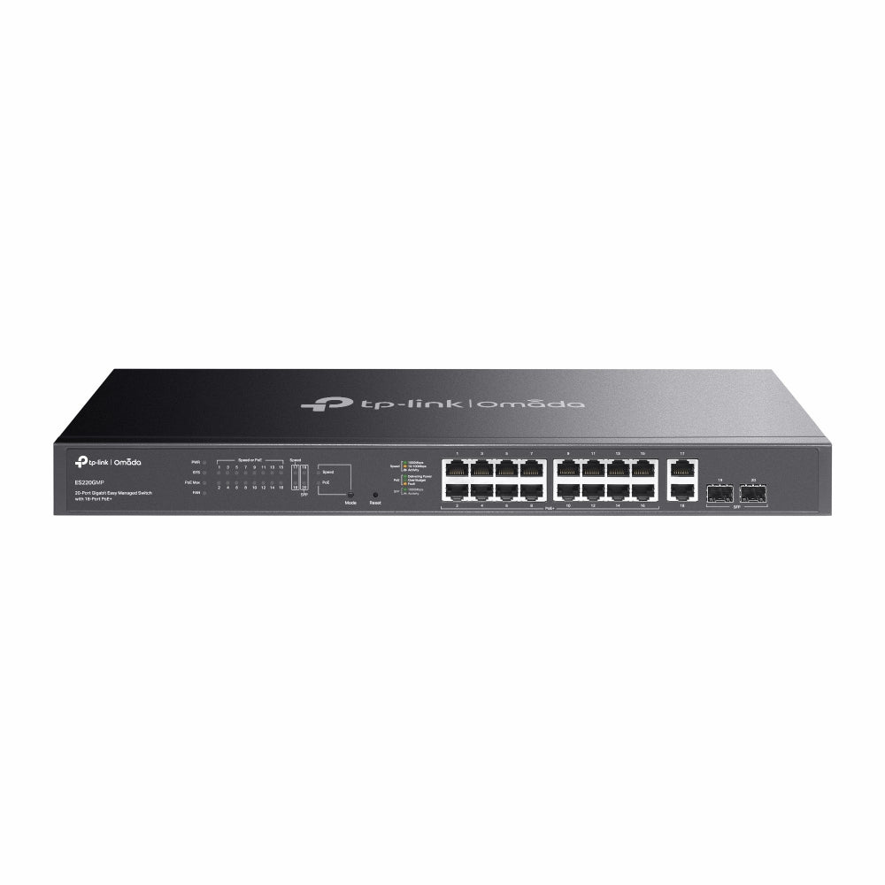 TP-Link ES220GMP Omada 20-Port Gigabit Easy Managed Switch with 16-Port PoE+,  Fast PoE, Perpetual PoE, Flow Control, Loopback Detection, Port Isolati By TP-LINK - Buy Now - AU $321.05 At The Tech Geeks Australia