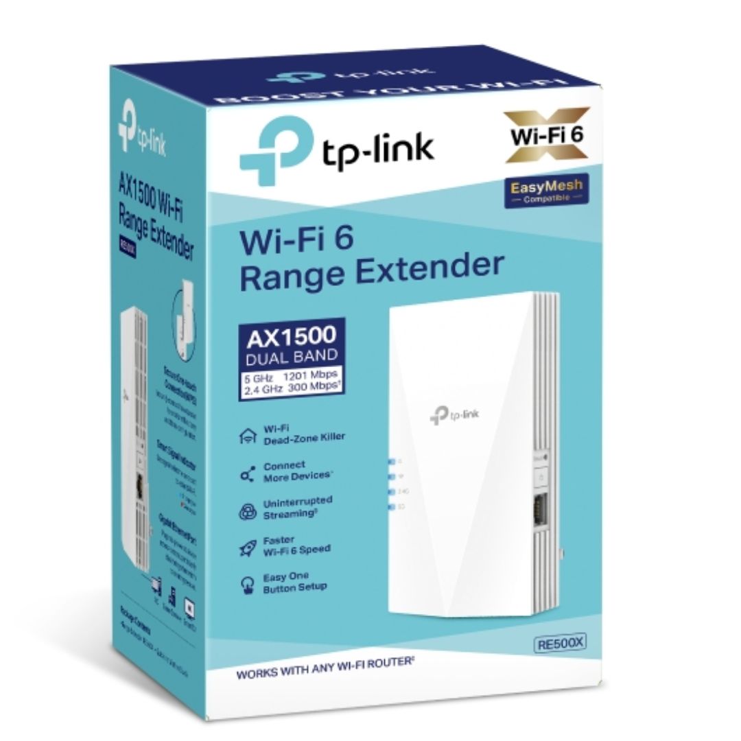 TP-Link RE815XE AXE5400 Mesh Wi-Fi 6E Range Extender 574Mbps @2.4 GHz, 2402Mbps @5 GHz, 1 Gigabit Ethernet Port, 4 External Antennas By TP-LINK - Buy Now - AU $213.17 At The Tech Geeks Australia