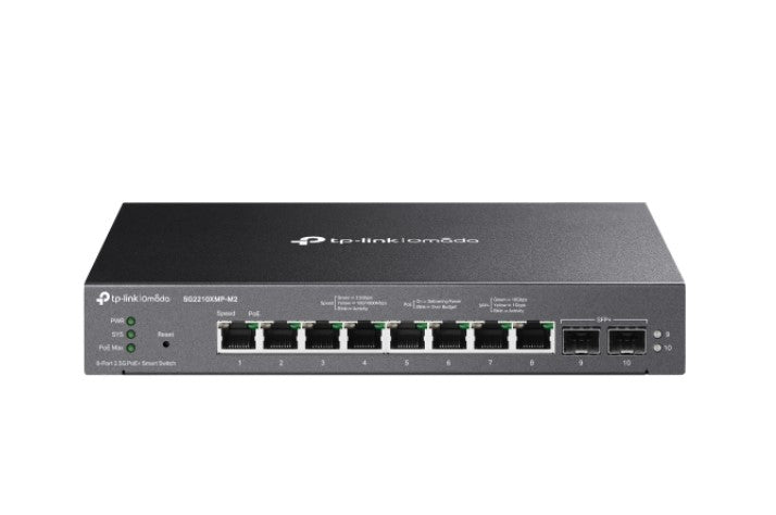 TP-Link SG2210XMP-M2 Omada 8-Port 2.5GBASE-T and 2-Port 10GE SFP+ Smart Switch with 8-Port PoE+, Integration with Omada SDN Controller, Static Routing By TP-LINK - Buy Now - AU $417.92 At The Tech Geeks Australia
