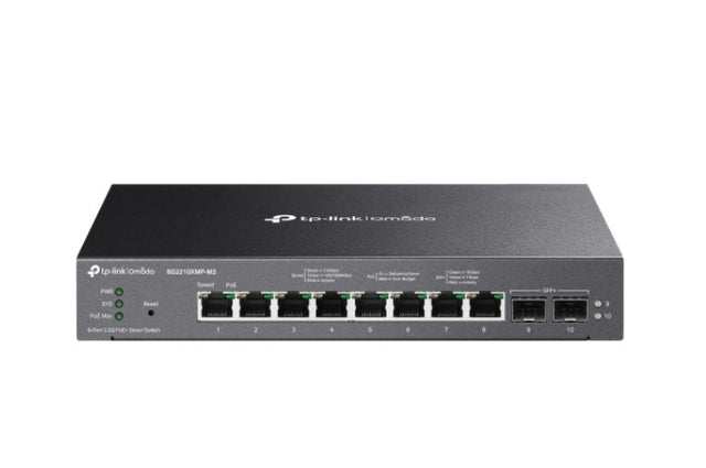 TP-Link SG2210XMP-M2 Omada 8-Port 2.5GBASE-T and 2-Port 10GE SFP+ Smart Switch with 8-Port PoE+, Integration with Omada SDN Controller, Static Routing By TP-LINK - Buy Now - AU $417.92 At The Tech Geeks Australia